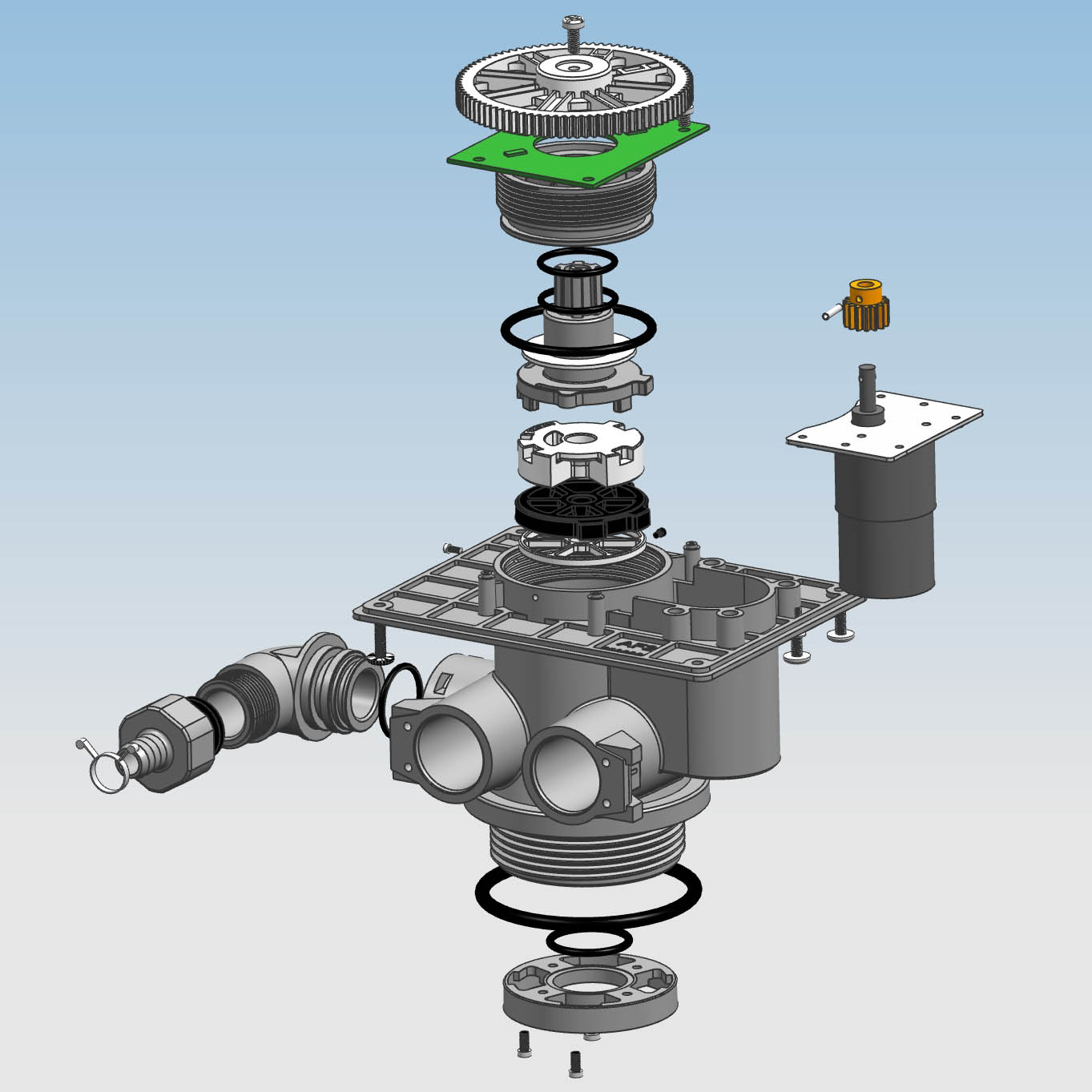 AF2LCD 2 ton Automatic water filter valve for water treatment systems